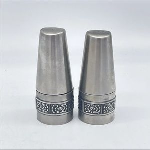 VTG Stanley Roberts 3.5" Salt & Pepper Shakers 18-8 Velvet Stainless
